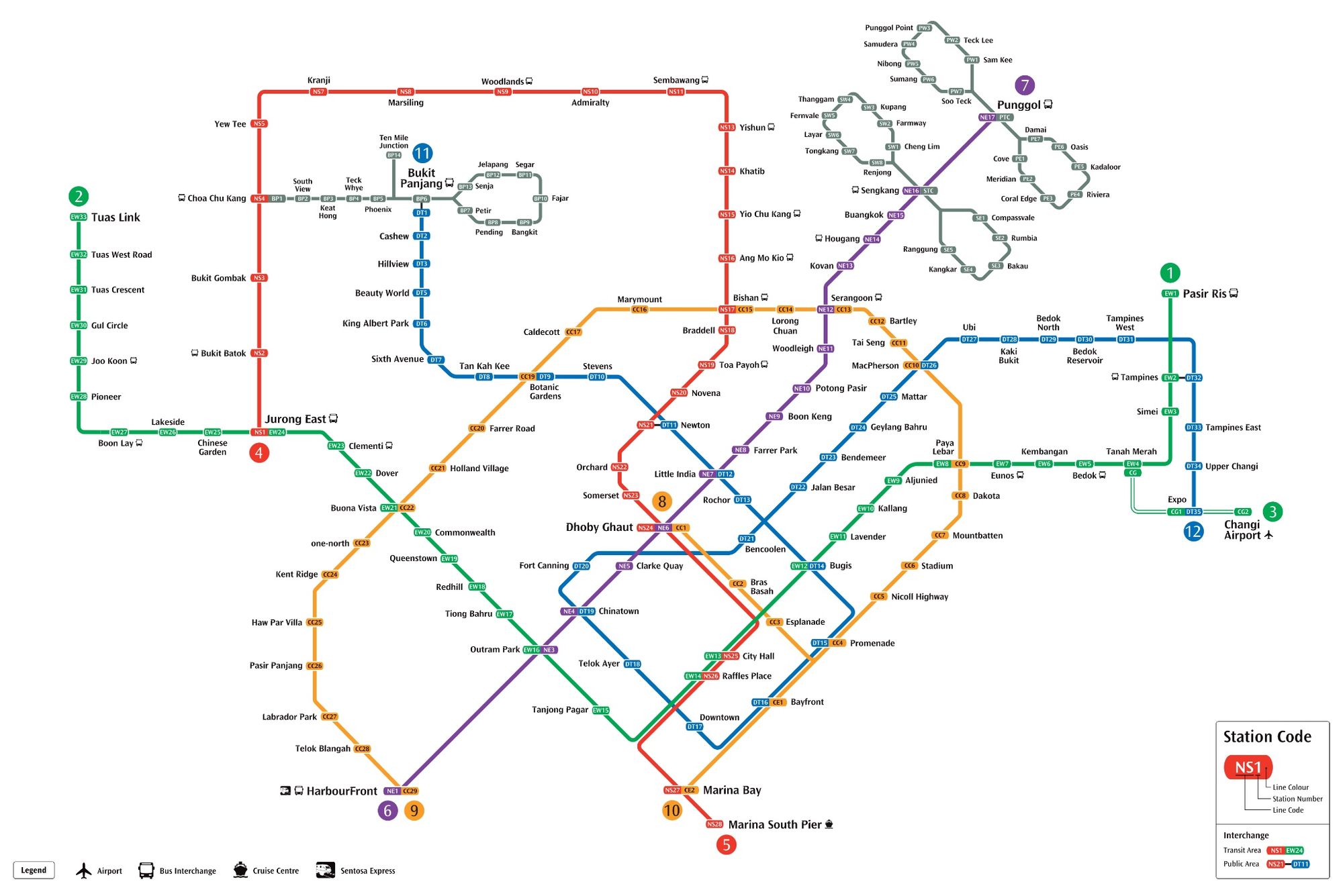 Map from Singapore's Land Transport Authority website